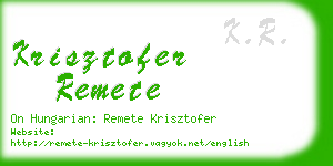 krisztofer remete business card